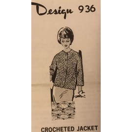 DESIGN 936 Vintage Jacket Pattern to CROCHET  (Repro) 36-46