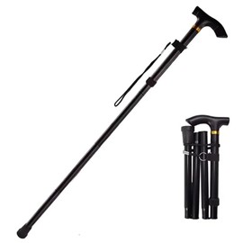 Bastón Plegable Ajustable de Aluminio | Ligero y Resistente hasta 150 kg | Mango Ergonómico Antideslizante Tipo Alemán | Bastón para Caminar Portátil para Adultos Mayores
