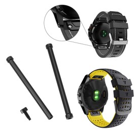 LT Easiyl 1Set Watch Band Lug Link Pins Repair Kit with 2X Metal Screw Rods 2X Screwdrivers Compatible with Garmin Fenix 7X/7Xpro/6Xpro/5X Plus/3/3 HR, Black