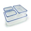 4pce container set - Rectangular 3.9lt with Freshness Tray/ 1.0lt/