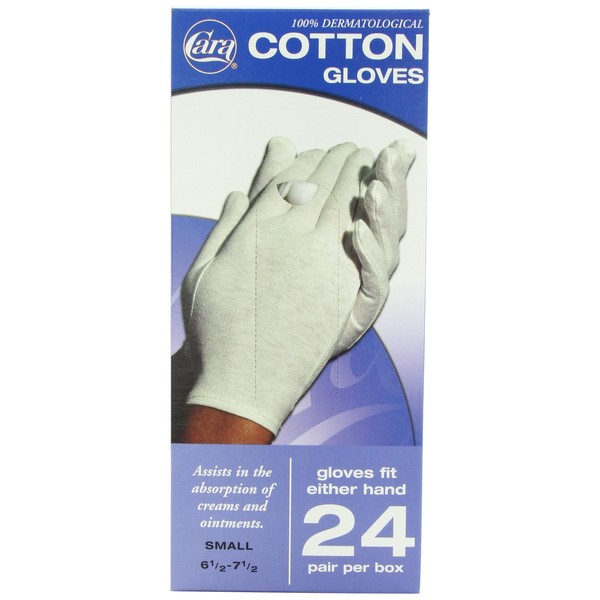 CARA Guantes hidratantes de algodón eczema, pequeños, 24 pares