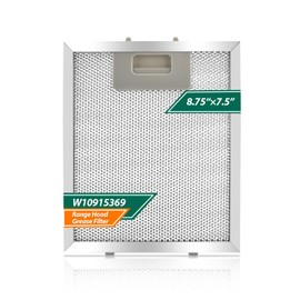 W10915369 Range Hood Filter Compatible with Whirlpool, Jenn Air, Kitchen Aid, Aluminum Mesh Grease Filter