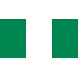 Nigeria Flag 5ft x 3ft Large - 100% Polyester - Metal Eyelets - Double Stitched by Perfectflags