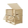 Greaton, Wooden Stackable Shipping Crate with Slatted Heavy Duty Structure,
