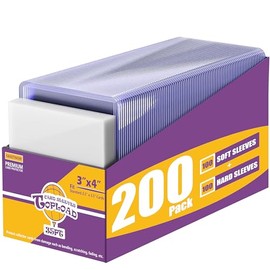 200 fundas para tarjetas de carga superior para tarjetas, soporte para