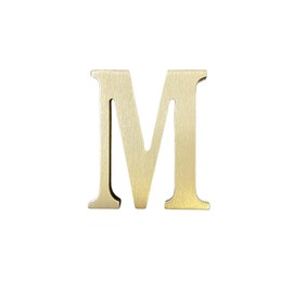 1.77 Inch Height Self Adhesive Solid Brass English Letters 4.5CM Wall sticker Gold Mail Box Numbers House Address Numbers Shop Studio Name DIY Combination For Wall Home Decor Hardware (Letter M)
