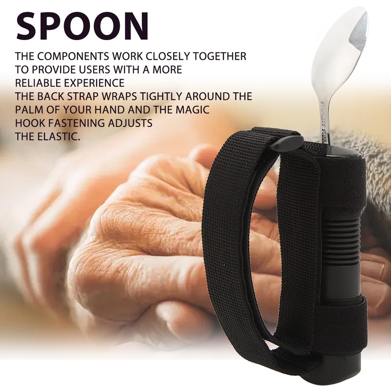 Adaptive Eating Utensils Slip Resistant Handle Parkinson Eating Spoon for