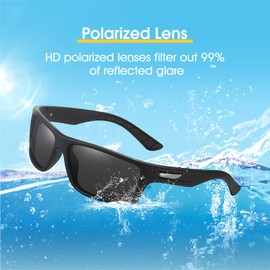 OJIRRU Polarised Sunglasses Men's Sunglasses Rectangular Men Sun Glasses Sports Fishing Driving with UV400 Sunglasses Men, Fashionable black