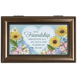 Carson Home Accents Friendship Heart Music Box, Brown