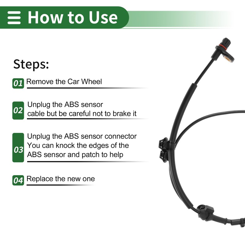 Motoforti ABS Wheel Speed Sensor ABS Sensor Anti-lock Braking System