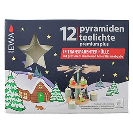 Ebersbacher Kerzenfabrik GmbH Pyramid Tea Lights 12 per pack with clear case