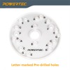 POWERTEC Router Base Plate Clear Acrylic 6-1/2" & 5/16" Thick