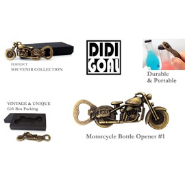 Vintage Bronze Metal Motorcycle Bottle Opener & Wine Bottle Stopper Souvenir Gift Set, Motorcycle Mini Model Gift For Men For Home for party club