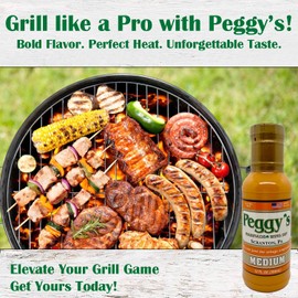 Peggy's 3-Pack – Mild, Medium & Parmesan Garlic Sauce (16oz Each) | Scranton, PA Local Brand | Made in USA | Perfect for Marinades, Dips, Grilling & Cooking