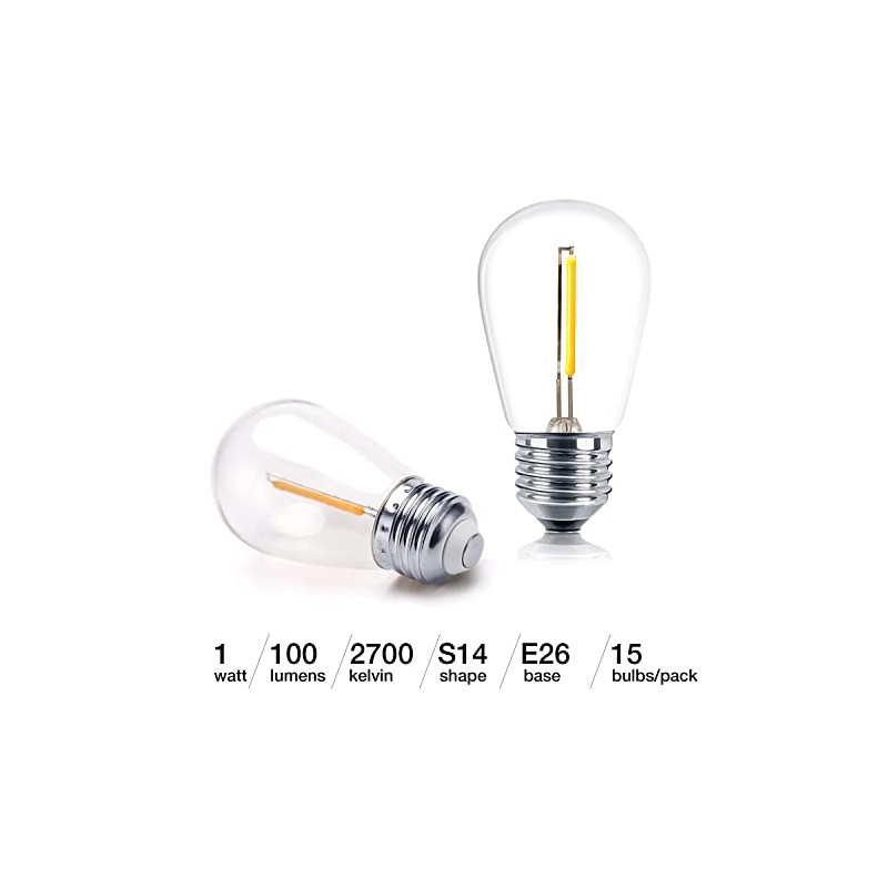 Brightech Ambience PRO Replacement LED Light Bulbs, 1 Watt LED