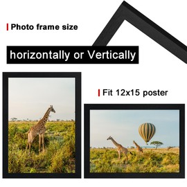 TKYGU 12x15 Picture Frame Black Set of 3,Wooden Frame 12x15 Wall Gallery Poster Photo frame with Durable Shatter Resistant Plexiglass for Wall Mounting Family -friend- wedding best gift