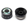 Unbranded 4Pcs Acrylic Guitar Knobs Black Inlaid Abalone Circle Volume