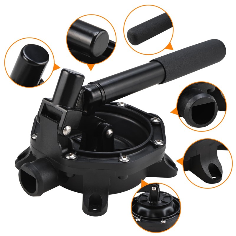 NovelBee 720GPH Manual Bilge Pump,Boat Self Priming Hand Pump with