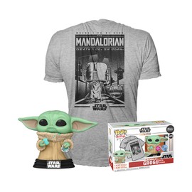 Funko Pop! & Tee: The Mandalorian - Grogu with Cookies - M