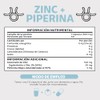 Beyond Vitamins Zinc 20mg Gluconato Potenciado Piperina Estandarizada Apto Dietas