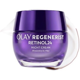 Olay Crema de noche de retinol para mujeres, hidratante facial antienvejecimiento, sin fragancia, no grasa, antiarrugas, líneas finas suaves, cuidado 