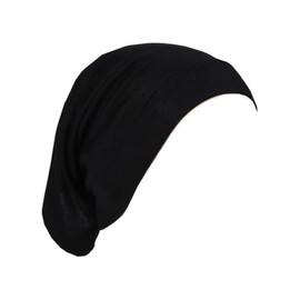 AREESHA Tube Bonnet Under Hijab Cap Stretchable Underscarf Inner Under scarves Muslim Islamic Turban Head wraps Women (Black)