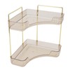 2 Tier Corner Bathroom Countertop Organizer Space Saving Easy Assembly