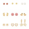 Madison Tyler 9 Pairs Easter Earring Set | Cute Bunny