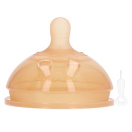 Gentle Silicone Replacement Nipple Wide Mouth Gas Prevention Accessory Anti Choking Nipple for Baby Round Hole 2 Drop Nipple 3‑6 Months
