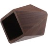 dohobby Black Walnut Wooden Pencil Box Multiple-Use Organizer Funny Pen