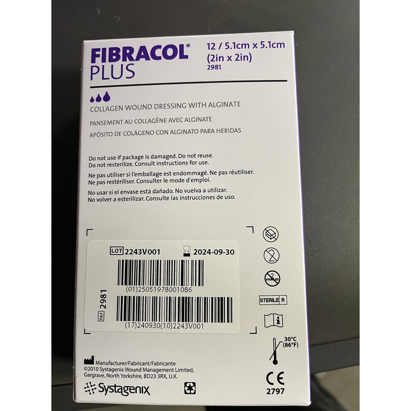 FIBRACOL PLUS 2981 Collagen Wound Dressing with Alginate, 2" X