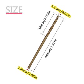 Ruidee 10Pcs Cobalt Drill Bits 1.5mm Twist Drill Bits M35 HSS Metric Straight Shank Drill Bit Set for Stainless Steel, Wood, Plastic (LSZ/1.5mm)