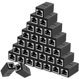 1/10/20pcs RJ45 이더넷 커플러 여성 어댑터 인라인 Cat8/Cat7/Cat6/Cat5e PC/라우터/ 익스텐더 케이블 [20PCS] 1/10/20pcs RJ45 Ethernet Coupler Female Adapter Inline Cat8/Cat7/Cat6/Cat5e PC/Router/Extender Cable [20PCS]