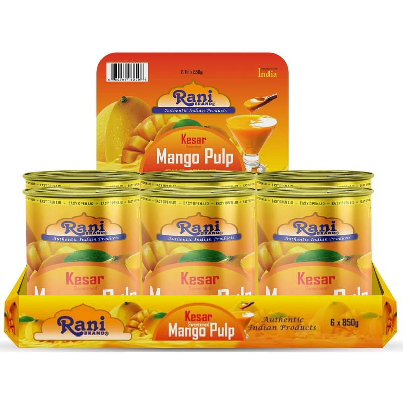 Rani Mango Pulp Puree (Makes Mango Lassi Shakes) Kesar Sweetened