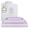 Threadmill Egyptian Cotton Twin Sheet Set | 100% Certified Egyptian Cotton Sheets for Twin Size Bed | Damask Jacquard Twin Bed Sheets Set 15" Deep Pocket | Soft 3 Piece Cooling Sheet Set | Lilac