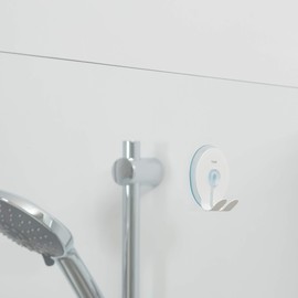 Tiger Saughaken Twin, Farbe: Weiß, Haken aus Edelstahl mit extra großer Saugfläche