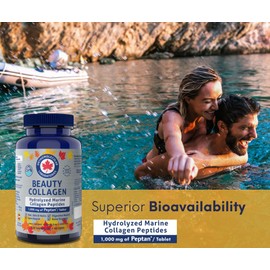 Orthomolecular Laboratories - Beauty Collagen Hydrolyzed Marine Collagen Peptides 1000mg, 130 Tablets - Vitamins for Bone Strength, Digestive Health, Joint Health, Hair Skin and Nail Vitamins