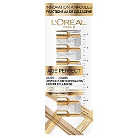 L'Oréal Paris - Firming Ampoules - 7 Day Anti-Ageing Treatment - Enriched & Wrapped Skin in 7 Days - Concentrated in Collagen - Mature Skin - Age Perfect - 7 x 1 ml