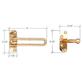C.R. LAURENCE S4059 CRL Brass Swing Bar Lock with Ball End Swing Loop Keeper