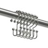 Maytex Shower Curtain Hooks, Shower Curtain Rings, Rust-Resistant Decorative Double