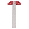 T Square Ruler 8in Drawing Metal Woodworking Layout Measuring Scriber