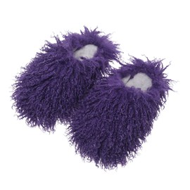 Woaikeyu Hausschuhe aus Plüsch, flacher Boden, für Männer und Frauen, Hausschuhe, Mode, Frauen, Slip, Hausschuhe, Paare, flacher Boden, violett, 45 EU