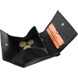 Viennese Grandpa Wallet Nappa Leather Black, black, Classic