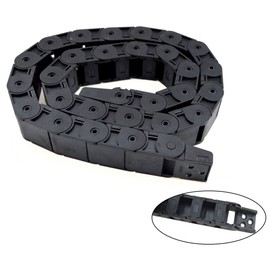 URBEST 1M Length Black Plastic 18 x 25mm Open One Side Type Cable Drag Chain Wire Carrier for CNC Machine