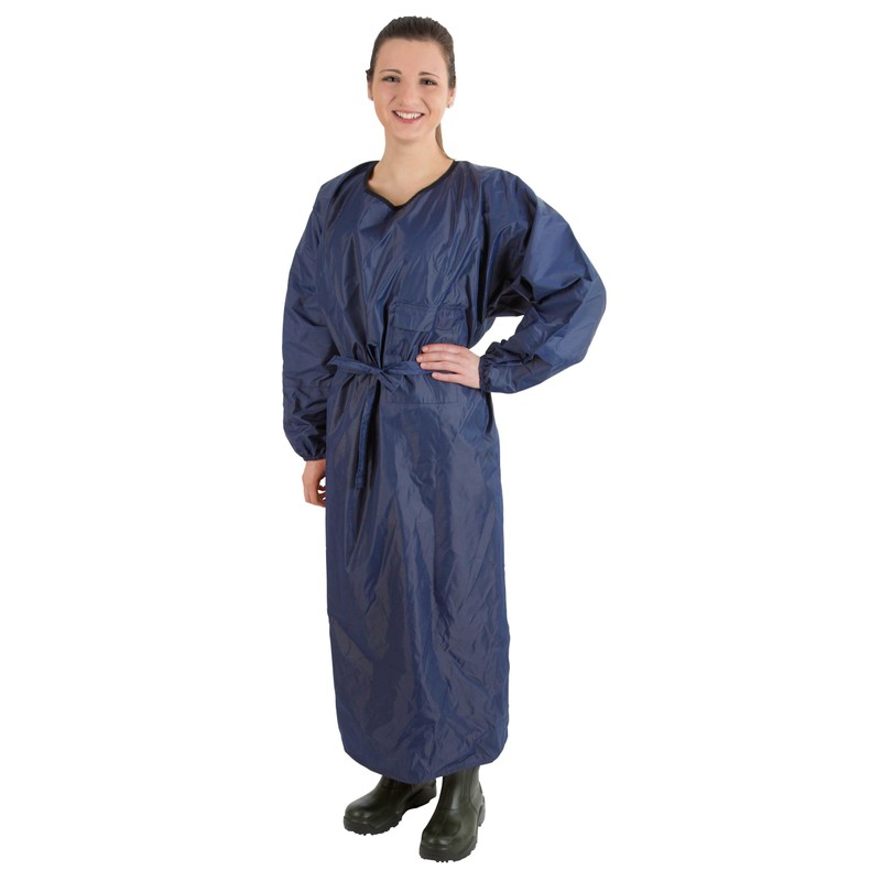 Kerbl Milking Apron Washing Apron Veterinary Apron with Sleeves, Navy,