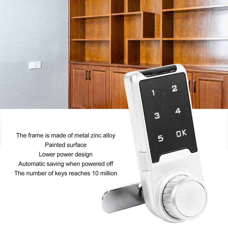 Electronic Cabinet Lock Smart Touch Screen Drawer Password Keypad Lock