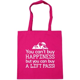 Hippowarehouse You can't buy happiness but you can buy a lift pass ski Tote Shopping Gym Beach Bag 42cm x38cm, 10 litres