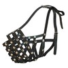 Secure Leather Mesh Basket Dog Muzzle - Rottweiler Male(Circumference 14.5",