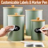 Kitchen Canisters for Countertop Set of 4 with Customizable Chalkboard