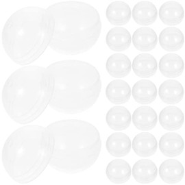 Homoyoyo Christmas Ornaments Made of Transparent Plastic for Filling, Fillable Plastic Ball for Seasonal Crafts, Fillable Transparent Ball Decoration for Wedding Parties (45